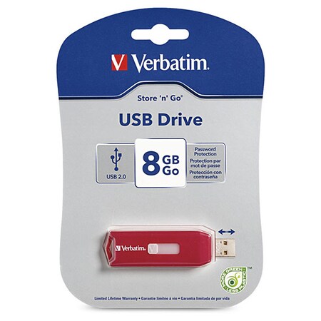 Verbatim Verbatim 8GB Store 'n' Go USB Flash Drive - Red 95507